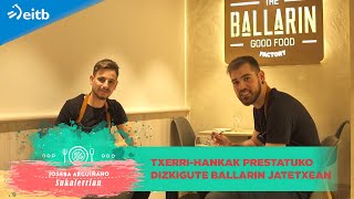 Txerri-hankak prestatu dizkigute Gasteizko Ballarin jatetxean