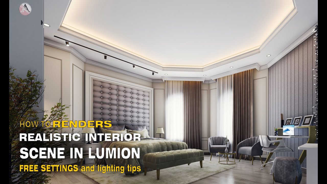 Bed Room Realistic Interior Rendering In Lumion 10 - SERIES - 31 - YouTube