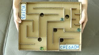 DIY Como Fazer um Jogo de Labirinto de Papelão