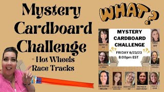 LOOK WHAT I MADE WITH CARDBOARD AND A RACE TRACK!! 😱 MYSTERY CARDBOARD CHALLENGE