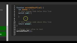 Adding a default option in Switch statements, freeCodeCamp Basic Javascript