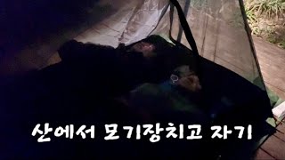 25,000원 모기장 텐트 가지고 산에서 하루자기ㅣ옥천 어깨산ㅣ4K