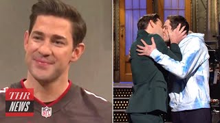 SNL Recap: John Krasinski Kisses Pete Davidson, Impersonates Tom Brady \u0026 More | THR News