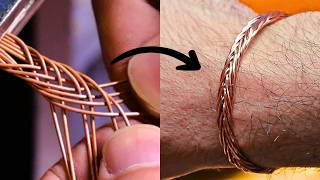 Turn your old copper wires into unique jewelry - copper bracelet making