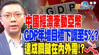 【精華】中國經濟牽動亞幣 GDP年增目標下調至5%？ 達成關鍵在內外需！？ #李其展 @tvbsmoney 20230306