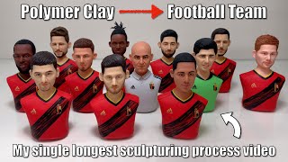 Clay sculpt the EURO 2021 Belgium National Football Team, Go Belgium Go!【BELGIUM SQUAD EURO 2021】