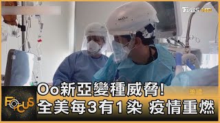 Oo新亞變種威脅! 全美每3有1染 疫情重燃｜方念華｜FOCUS全球新聞 20220505