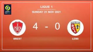 Brest vs RC Lens 4 0 back view Liga A France 2021