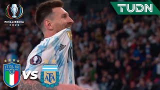 ¡Es concierto de Messi! Roba el balón y casi marca | Italia 0-2 Argentina | Finalissima 2022 | TUDN