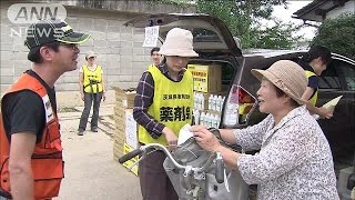 汚水などで感染症を懸念　常総市が消毒液配布(15/09/21)