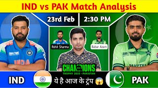 IND vs PAK Match Prediction, IND vs PAK Dream Team, India vs Pakistan Champions Trophy 2025 Match