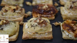 Mini feuilletés chèvre noix spéciale apéro dînatoire - recette de feuilletés