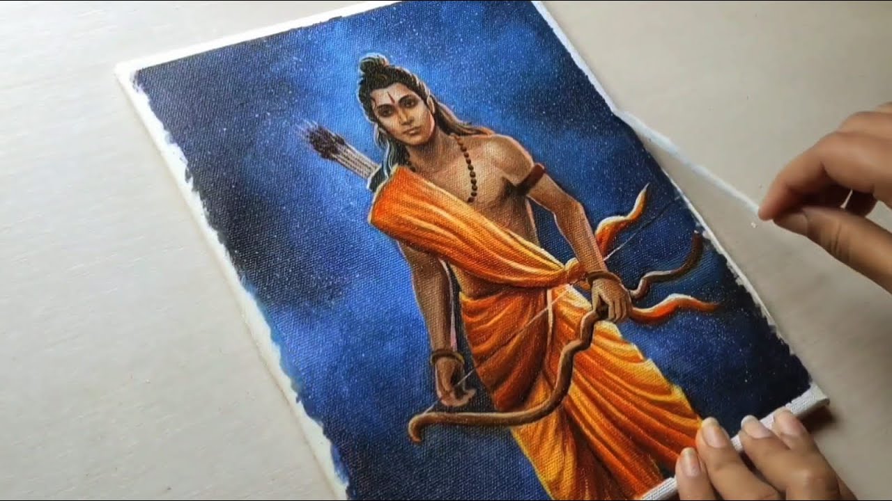 Lord Rama Painting Acrylic Painting Youtube
