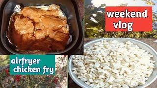 weekend vlog /airfryer chicken fry healthy chicken /Saturday vlog