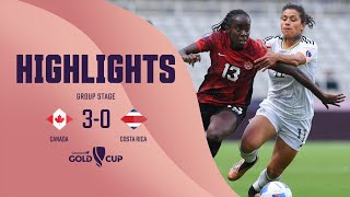 W GOLD CUP Group Stage | Canada 3-0 Costa Rica