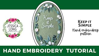 Keep it Simple Embroidery Pattern Tutorial