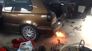 VW Golf mk3 1.8 Kompresor-back fire!