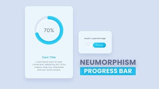 Neumorphism Circular Progress Bar In CSS | Javascript progress bar tutorial