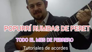 Popurrí de rumbas de peret.Lera con acordes tutorial de guitarra