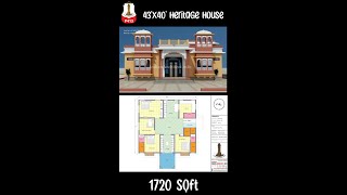 P413  🔥 | 40X40🔥1600Sqft🔥 | |🏘️पश्चिम मुखी घर का नक्शा🤩|Heritage House Plan🤩| Indian Architect