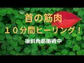 「首の筋肉 １０分間ヒーリング！ 」再生するだけでok！