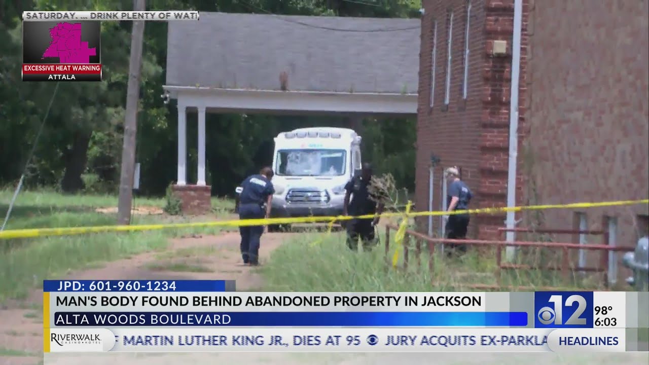 Body Found Behind Abandoned Jackson Property - YouTube