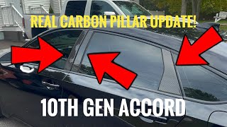 Real carbon fiber pillar update for 10th gen accord