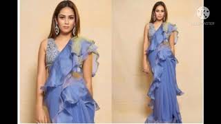 Bollywood celebrity ruffle Saree looks