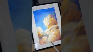 Painting clouds in procreate! #procreatebrushes #procreate #procreatetutorial