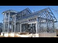 Light gauge steel frame construction system with non autoclaved lightweight aerated concrete infill