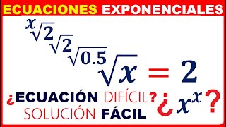 👉 ¿ECUACIÓN EXPONENCIAL DIFÍCIL? 😱 Solución FÁCIL 💪