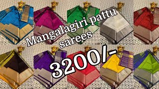 ||ॐ|| Mangalgiri pattu sarees at ₹ 3200/- | Latest mangalagiri pattu sarees | Uppada pattu sarees