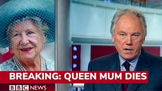 British TV Announce The Queen Mother’s Death - Breaking News Moment