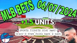 MLB Picks Today 06/07/2024 | FREE MLB Best Bets, Straights, Player Props, And Parlays!
