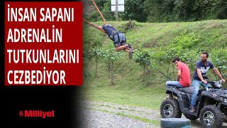 İnsan sapanı adrenalin tutkunlarını cezbediyor