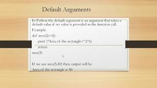 12th computer science - chapter7 - function arguments in python