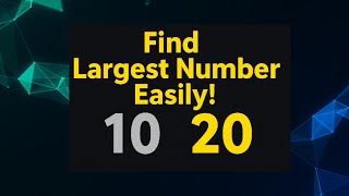 Java Program to find Largest of Two Numbers | Beginner Java Tutorial #java #coding #programming