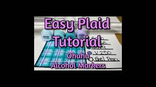 Easy Plaid Pattern Tutorial using #ohuhu #alcoholmarkers #cocowyo #coloringbook #art @VLColors