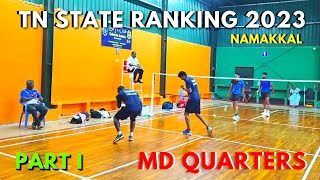 SARAVANAN \u0026 PURUSHOTH vs SANTHOSH \u0026 MAURYAN | TN SENIOR RANKING BADMINTON TOURNAMENT 2023 - NAMAKKAL