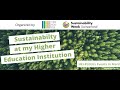 How can I help my Higher Education Institution (HEI) become a leader in sustainability? (SWS & VSN)