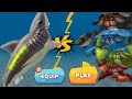 MEGALODON THE MEG SKIN VS ALL GIANT CRAB BOSS - Hungry Shark Evolution