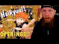 First time reaction HAIKYUU!! Openings 1-7