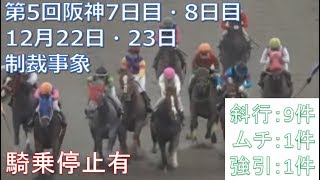 2018年12月22日・23日阪神競馬制裁事象【藤懸貴志騎乗停止】