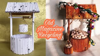 How to reuse old magazine | Recycled paper well | DIY