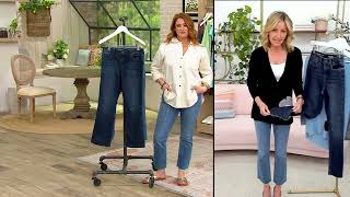 Laurie Felt Classic Denim Crop Bootcut Jeans with Raw Hem on QVC