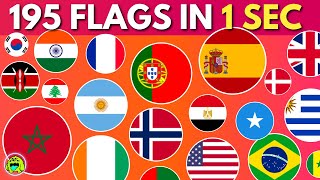 Guess The Flag In 1 Second  | 195 FLAGS