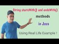 Java String startsWith() and endsWith() Methods With Examples