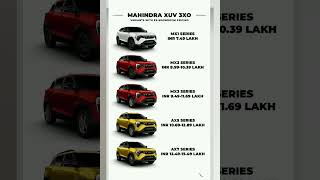 Mahindra XUV 3XO variants with ex-showroom💰🔥 pricing#mahindraxuv3xo#car#mahindra