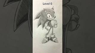 How to draw ✍️ Sonic level ✨ 0 to 7​ @artisticarts_ | #shorts  #viral