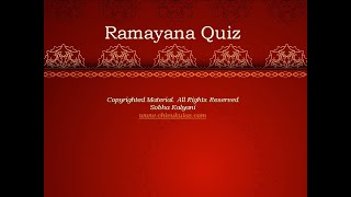 Ramayana Quiz for All || Interesting Quiz Questions and answers on Ramayana for all